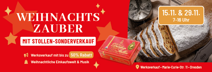 Weihnachtszauber: Unser Stollensonderverkauf - Sei dabei!