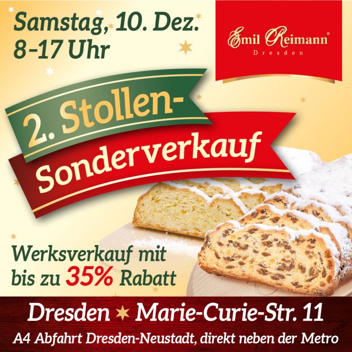 2. Stollensonderverkauf in Dresden 2. Stollensonderverkauf in Dresden