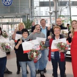 VW up Übergabe an glückliche Gewinner